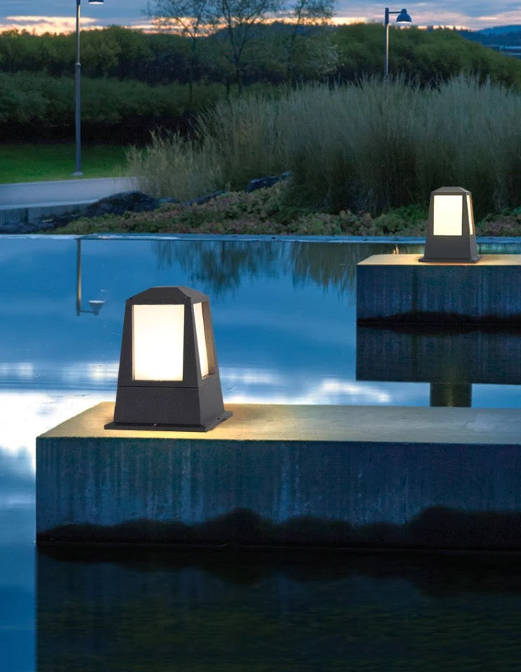 Modern Outdoor Lantern Bollard Light