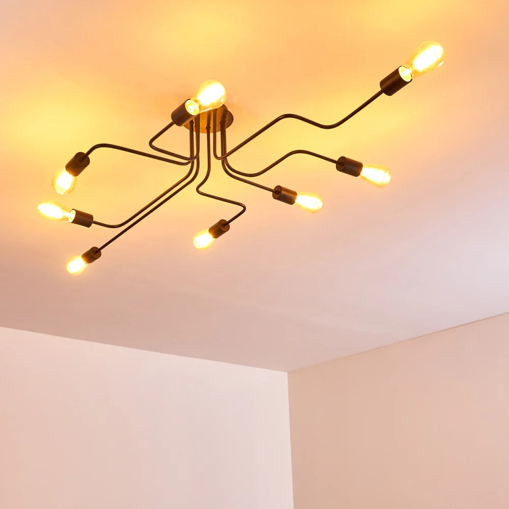 Contemporary Branch Black Ceiling Light