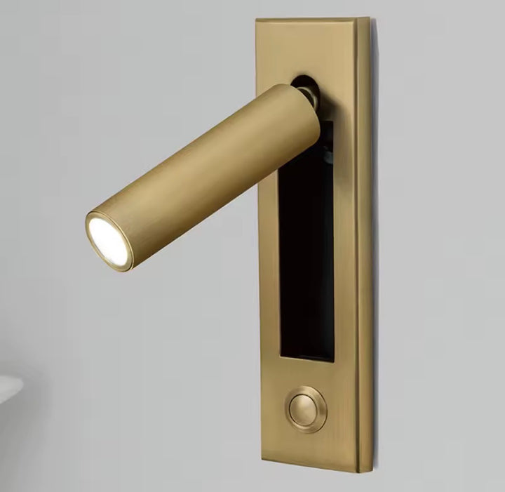 Modern Adjustable Wall Light with Brass Finish