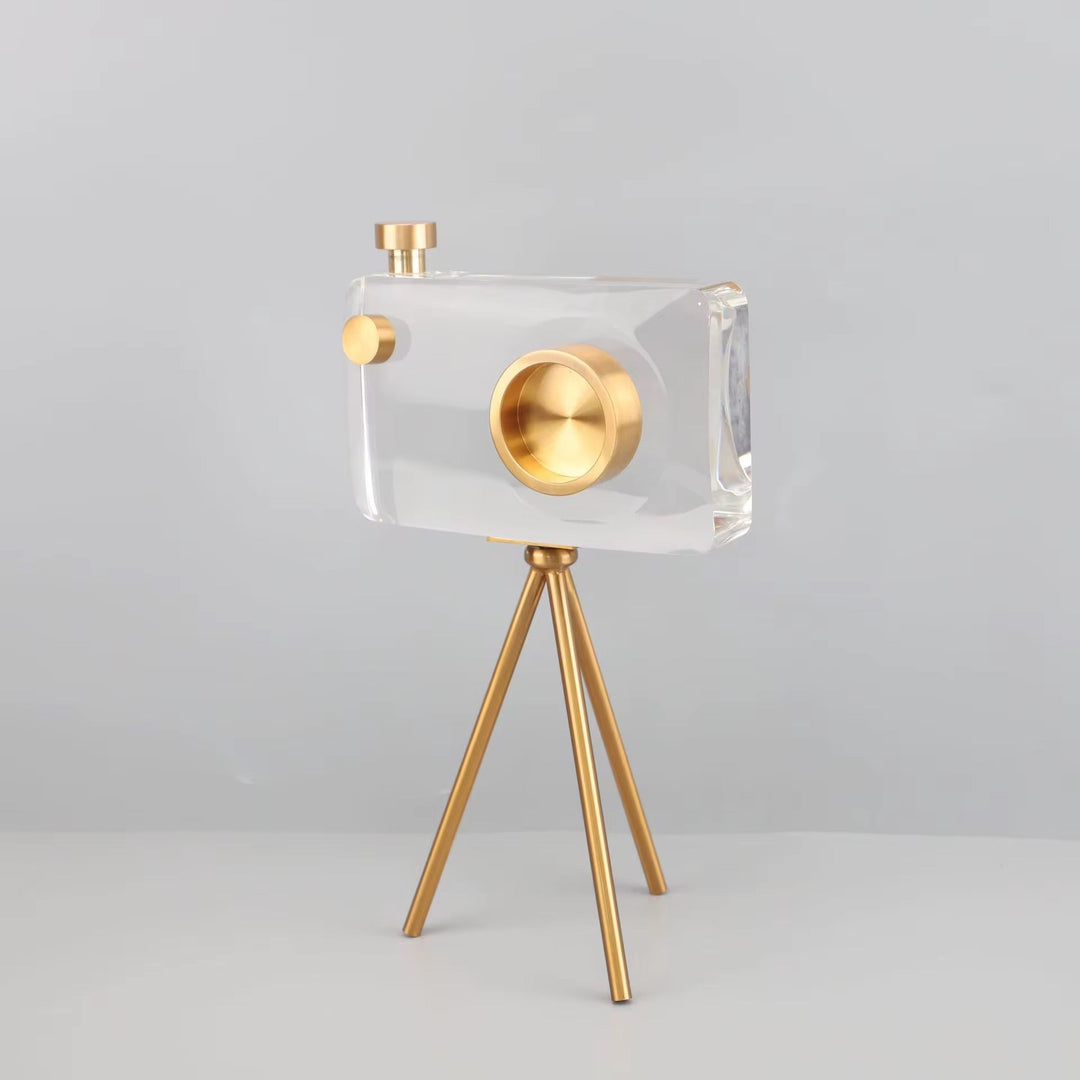 Crystal Camera Sculpture Set of 2