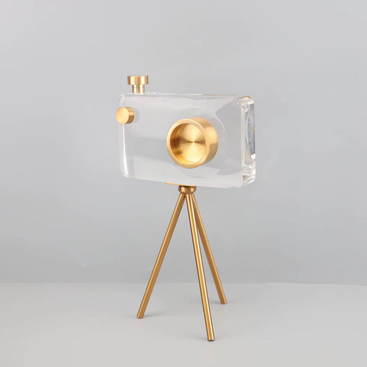Crystal Camera Sculpture Set of 2