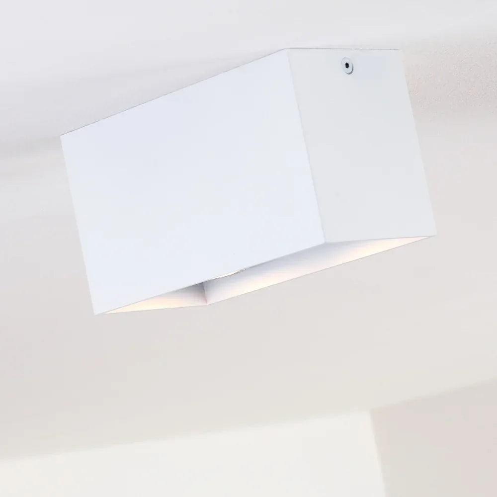 Modern Dual White Rectangular Ceiling Spotlight