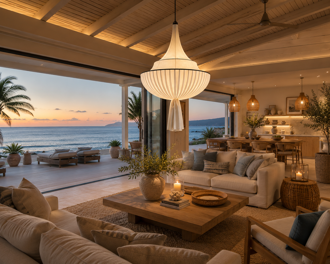 DUNE - Ivory Lotus Pendant Light