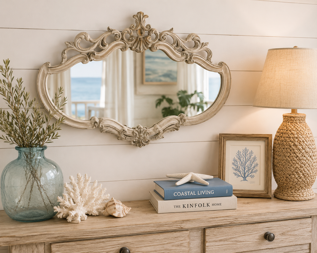 Vintage Ornate Coastal Wall Mirror