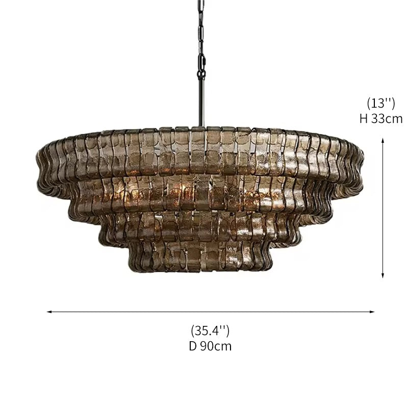 Smoke Murano Glass Chandelier