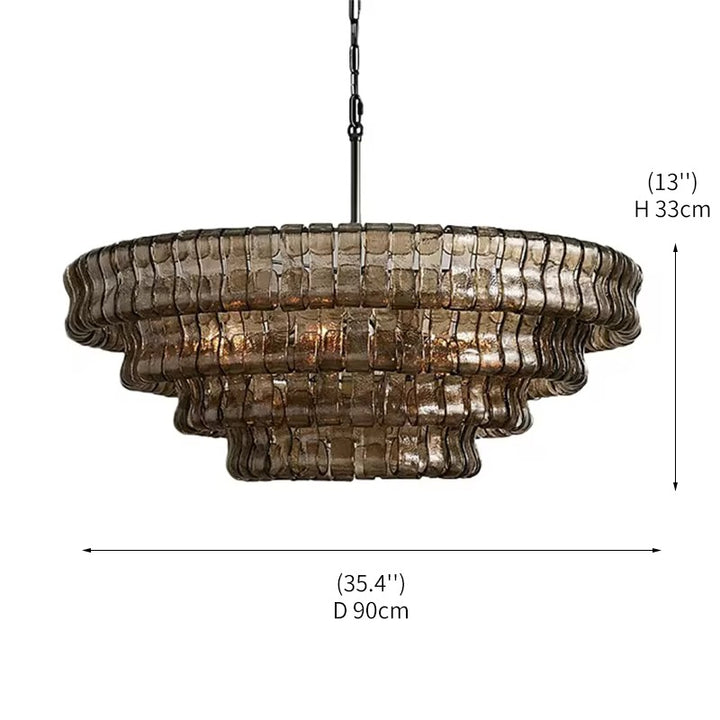 Smoke Murano Glass Chandelier