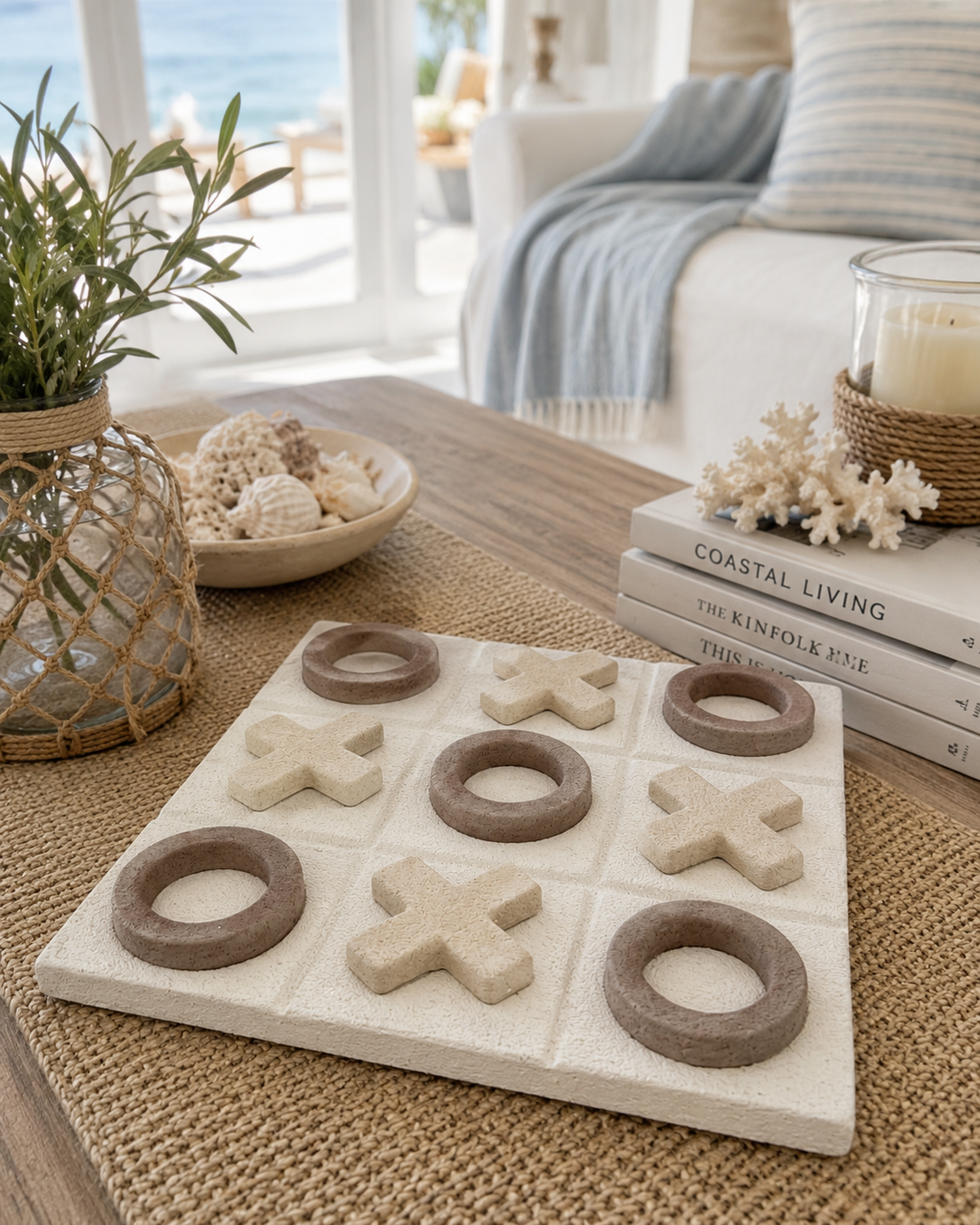 Decorative Tic-Tac-Toe Table Game