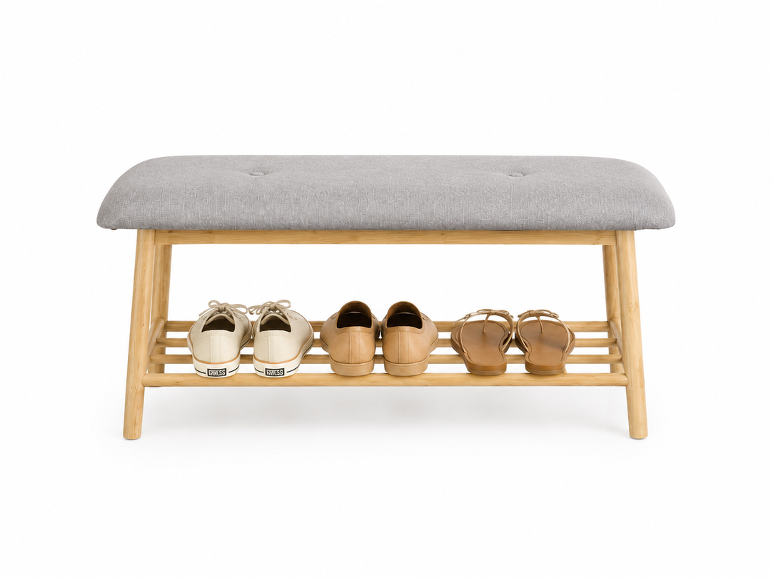 Bamboo Shoe Storage Bench
