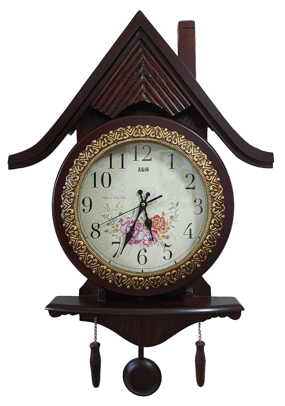 Wooden Pendulum Wall Clock