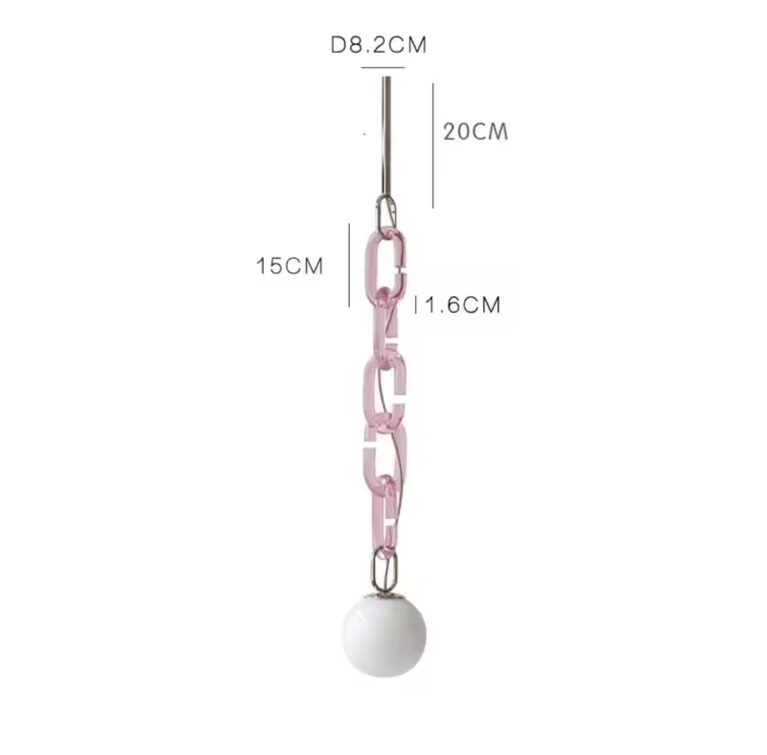 Modern Chain Globe Pendant Light