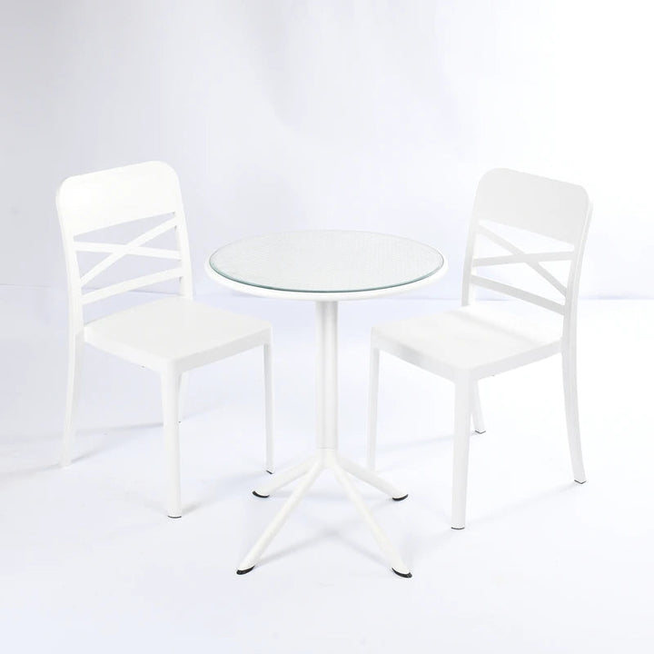 2 Flexi- Chairs + Dot Round Table 60