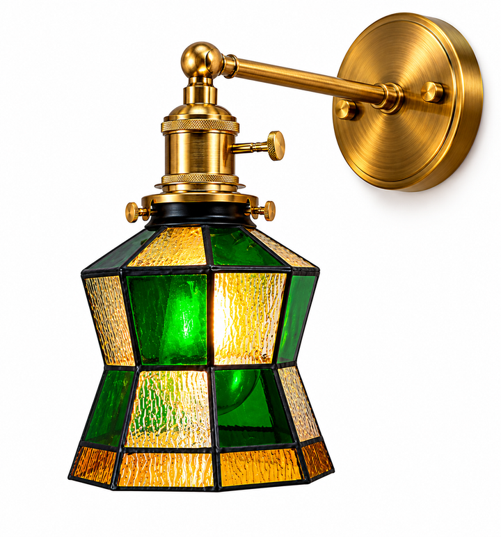 Hexagon Tiffany Hanging Lamp