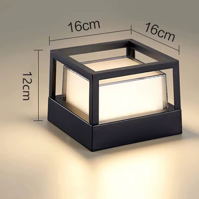 Modern Outdoor LED Wall Light in Black