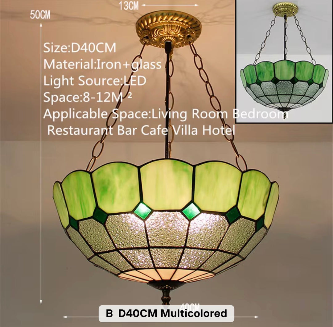 Emerald Garden Tiffany Chandelier