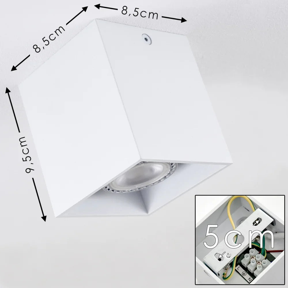 Modern Square White Ceiling Spotlight