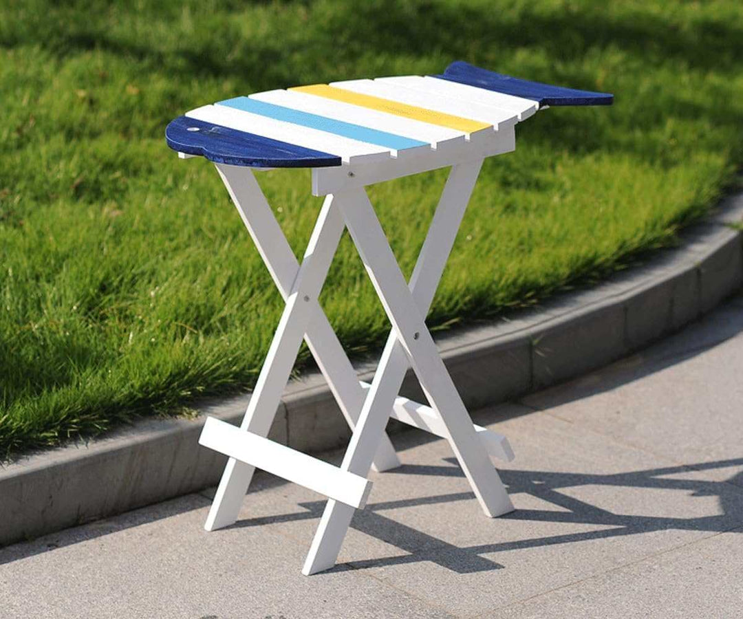 Folding Surfboard Style Wooden Table