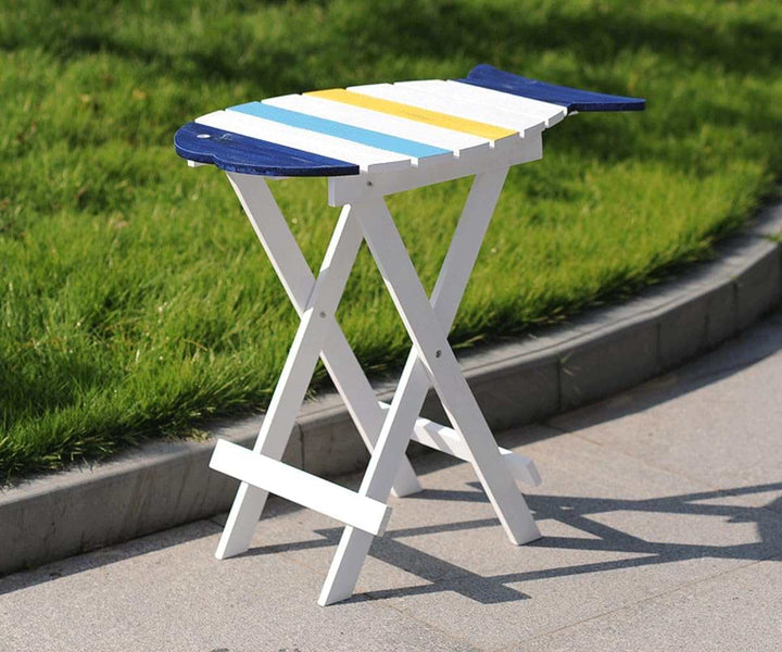 Folding Surfboard Style Wooden Table
