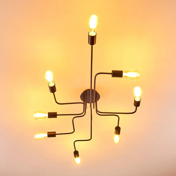 Contemporary Branch Black Ceiling Light