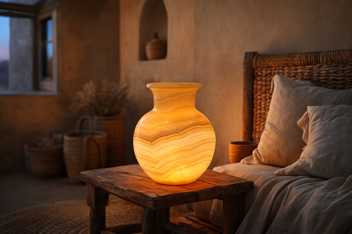 Alabaster Vase Glow Table Lamp