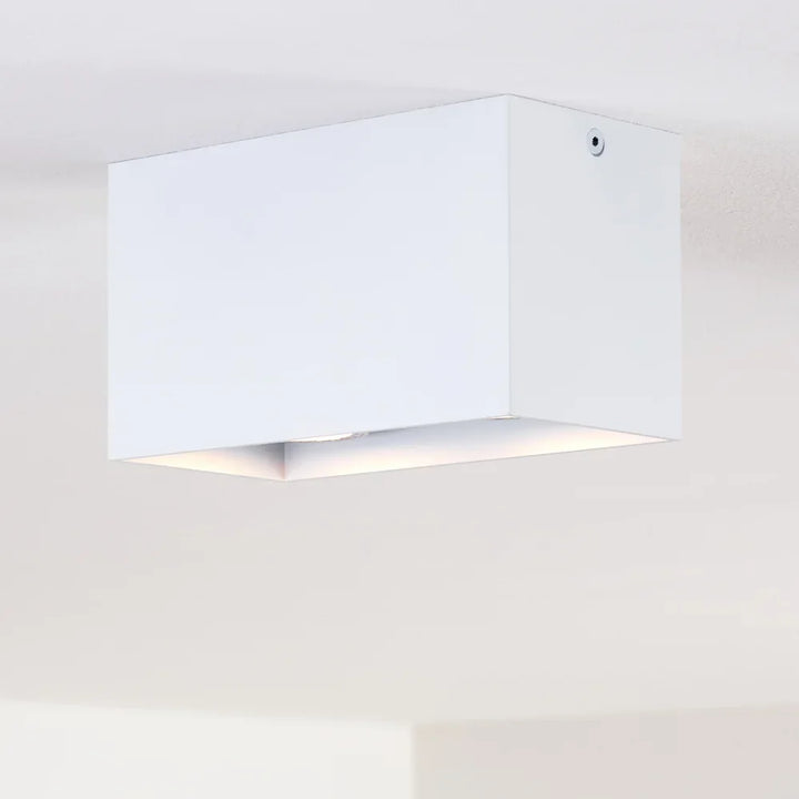 Modern Dual White Rectangular Ceiling Spotlight