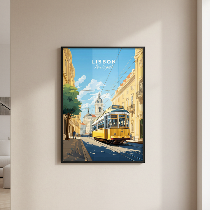 Lisbon Portugal Vintage Tram Canvas