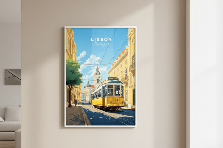 Lisbon Portugal Vintage Tram Canvas