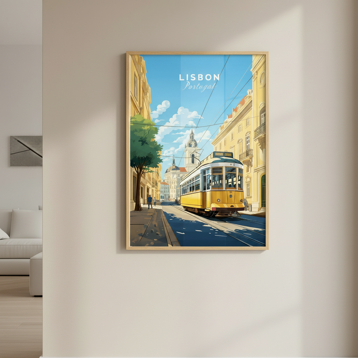 Lisbon Portugal Vintage Tram Canvas