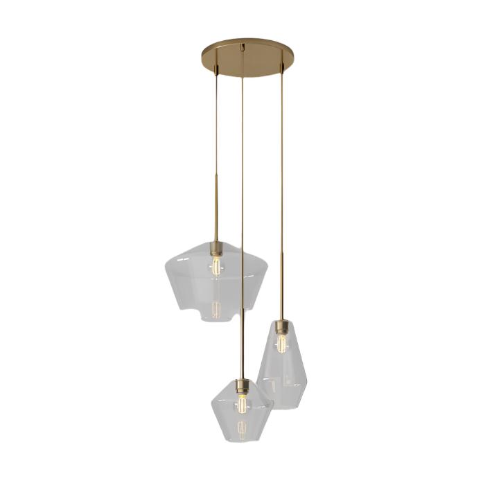 Modern Multi-Light Pendant with Opal Glass Shades