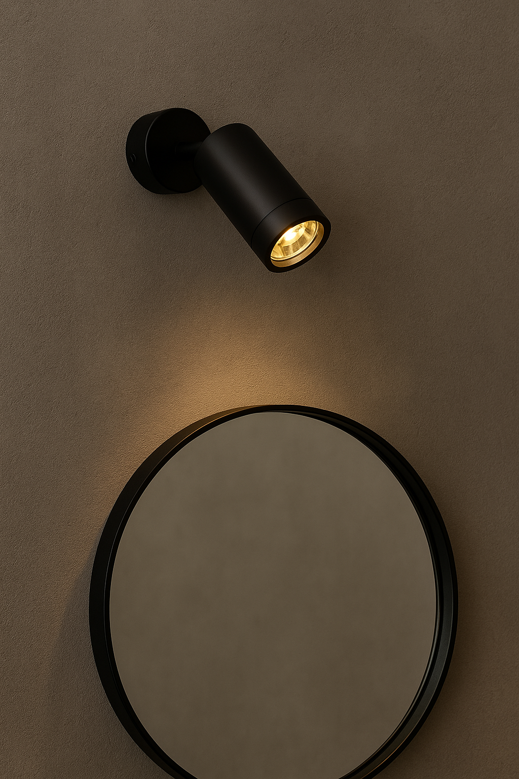 Modern Adjustable Black Wall Spotlight