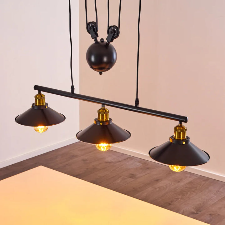 Industrial Pulley Pendant Light