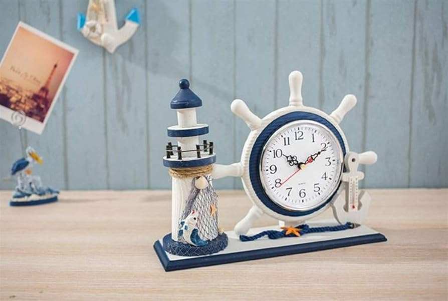 Nautical Table Clock Set