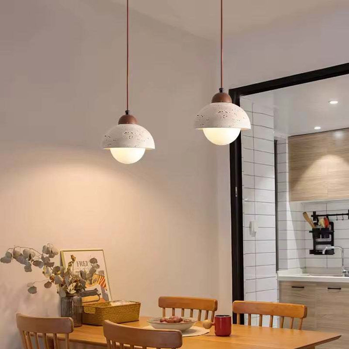 Half Dome Travertine Pendant