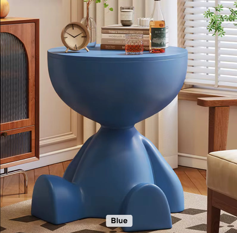 Sculptural Black Side Table