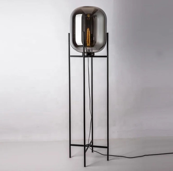 Smoked Glass Floor Lamp