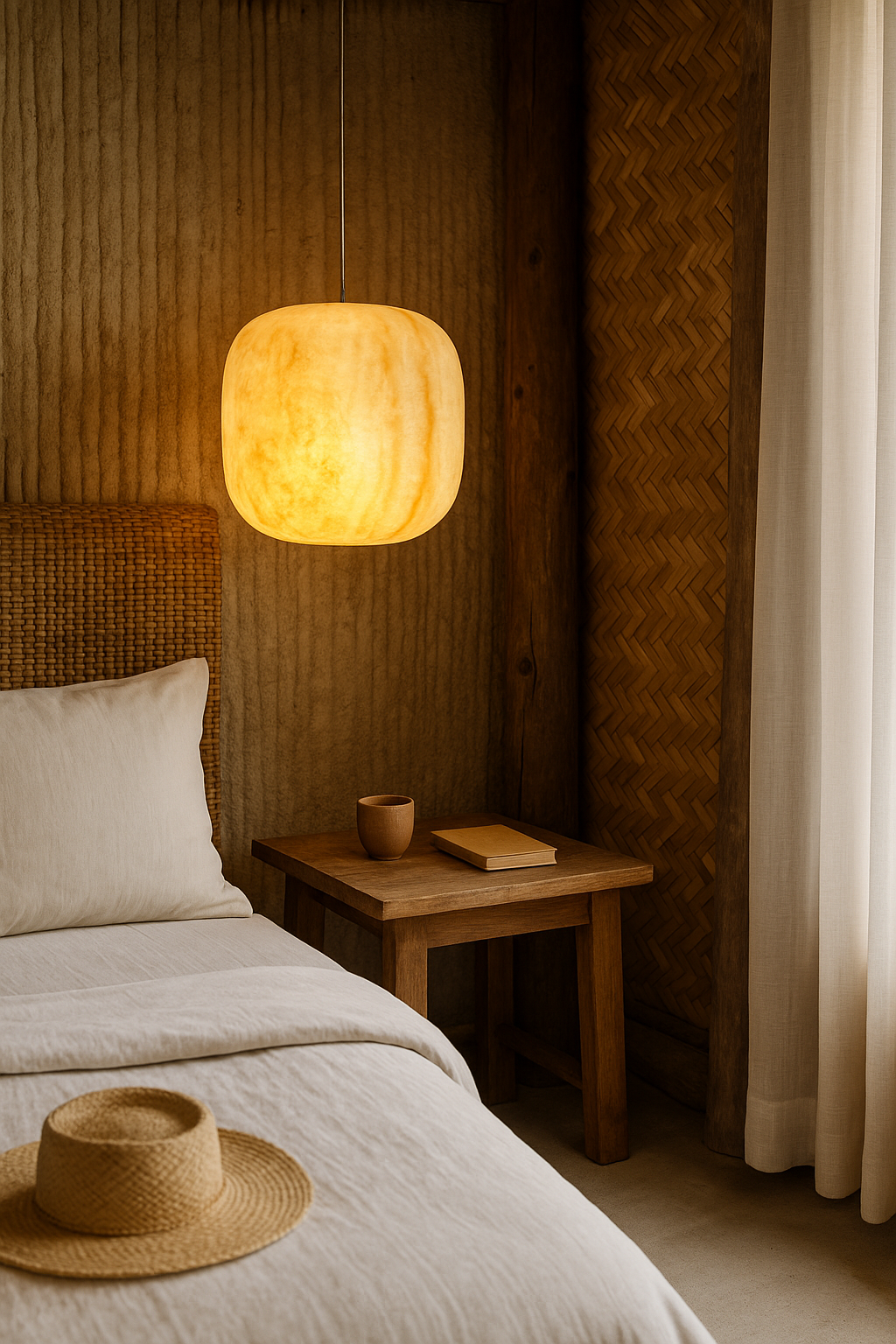 Amber Onyx Pendant Light