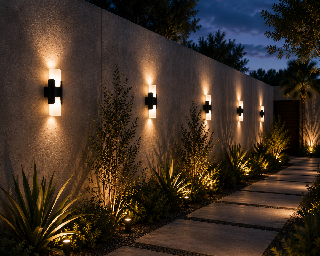 Dual Glass Outdoor Sconce
