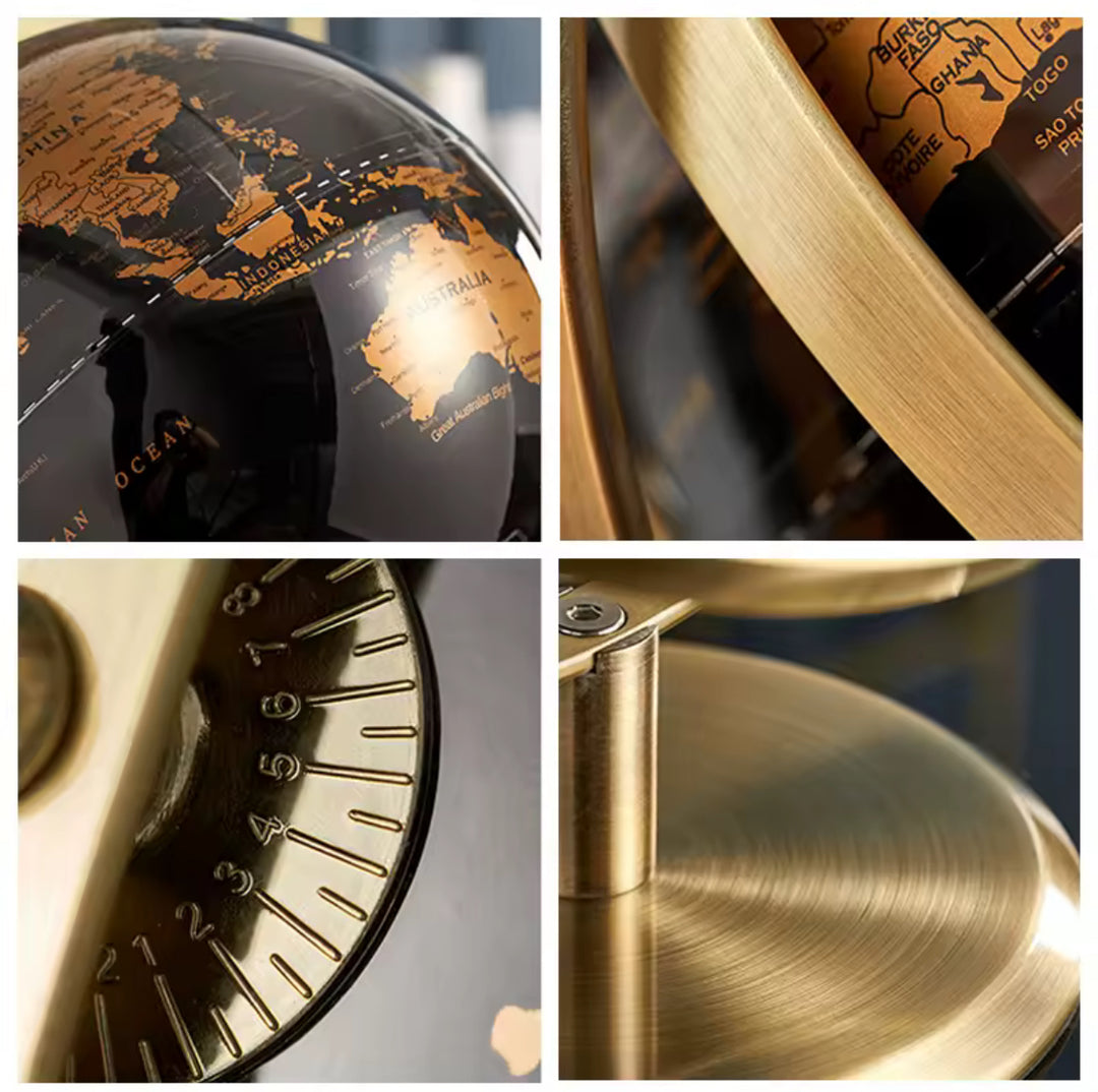 Black & Gold Decorative Globe