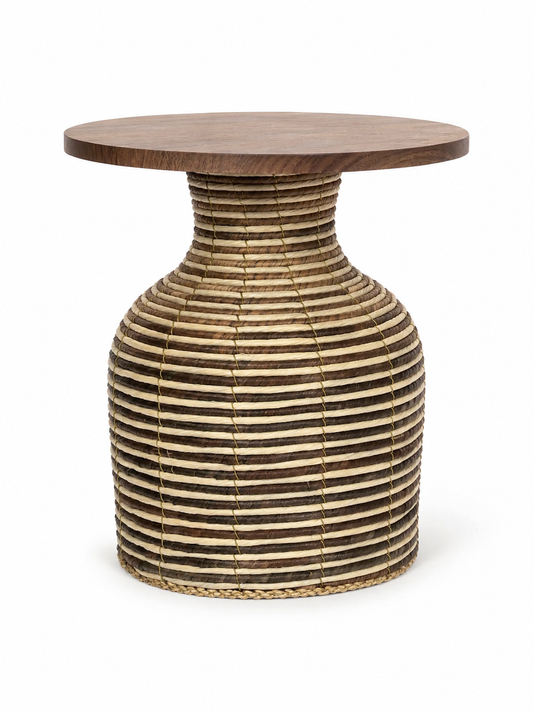 Handwoven Rattan Side Table