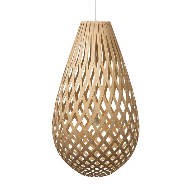 Rustic Teardrop Woven Pendant Light