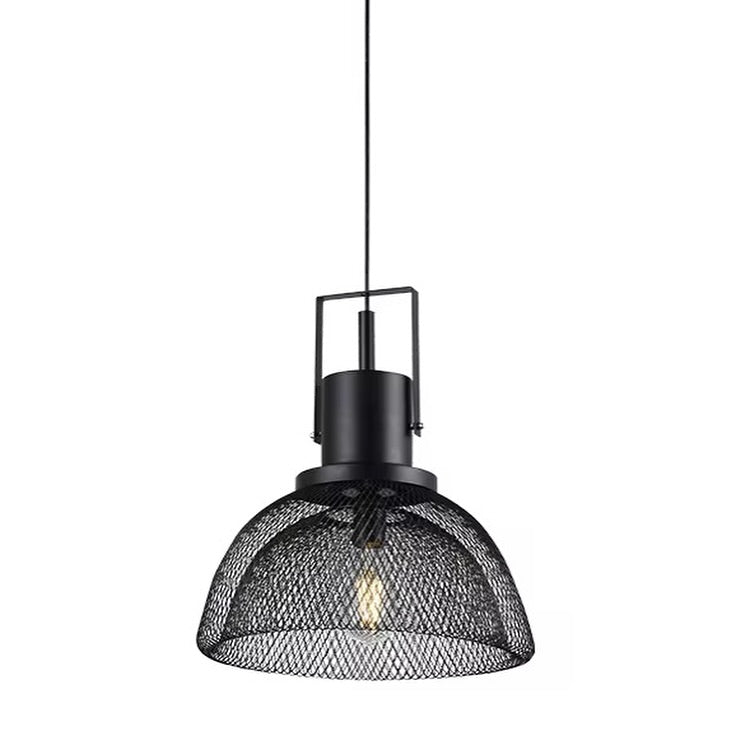 Industrial Black Mesh Pendant Light