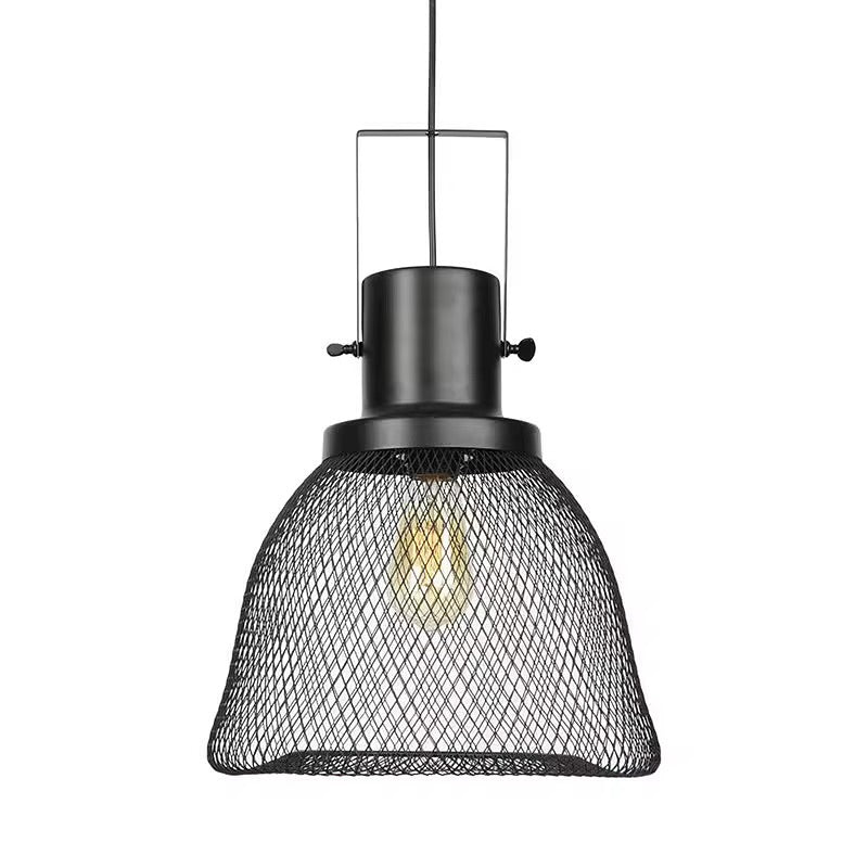 Industrial Black Mesh Pendant Light