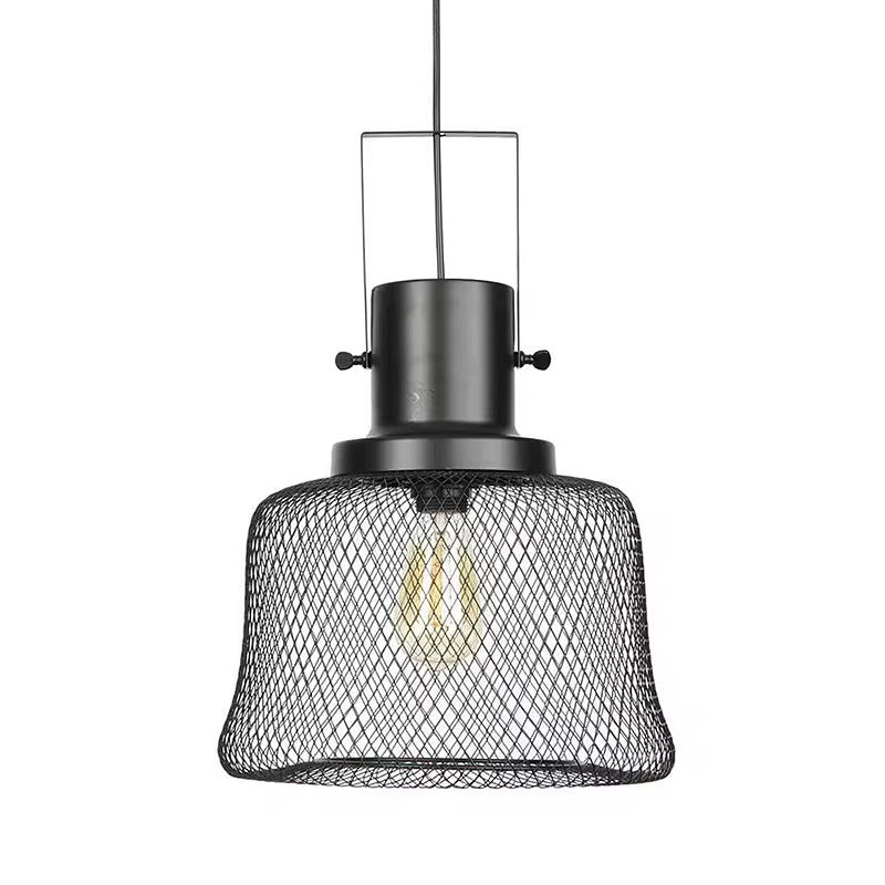 Industrial Black Mesh Pendant Light