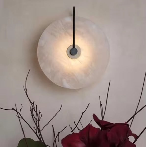 Elegant Globe Wall Light with Hook Arm - Warm Tinted Glass