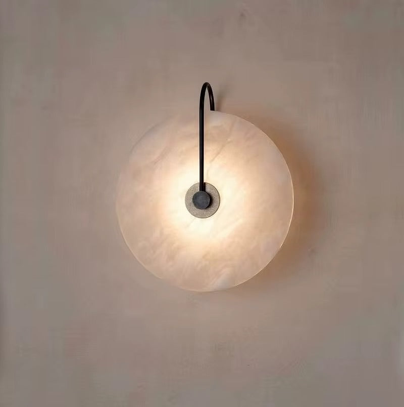 Elegant Globe Wall Light with Hook Arm - Warm Tinted Glass