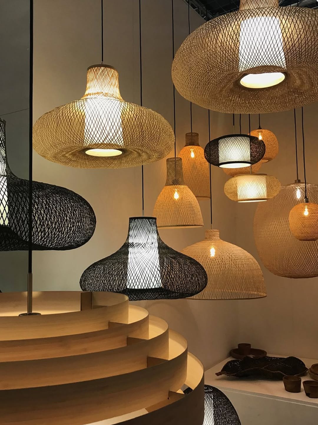 Woven Bamboo Pendant Light