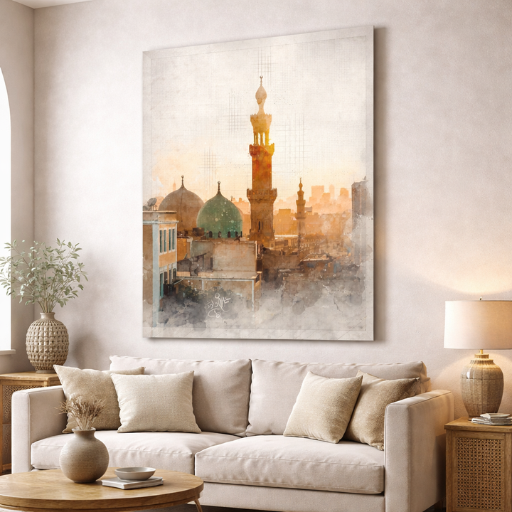 City Mosque Skyline Canvas