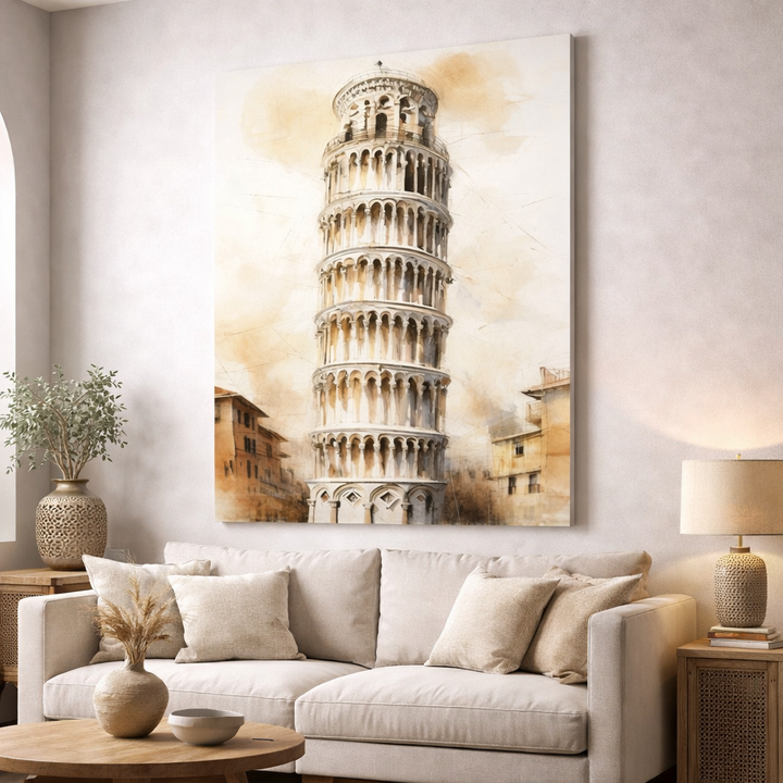 Leaning Tower of Pisa Canvas