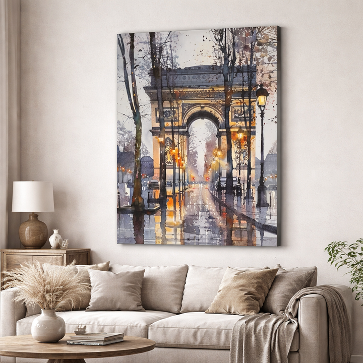 Paris Arc Reflection Canvas