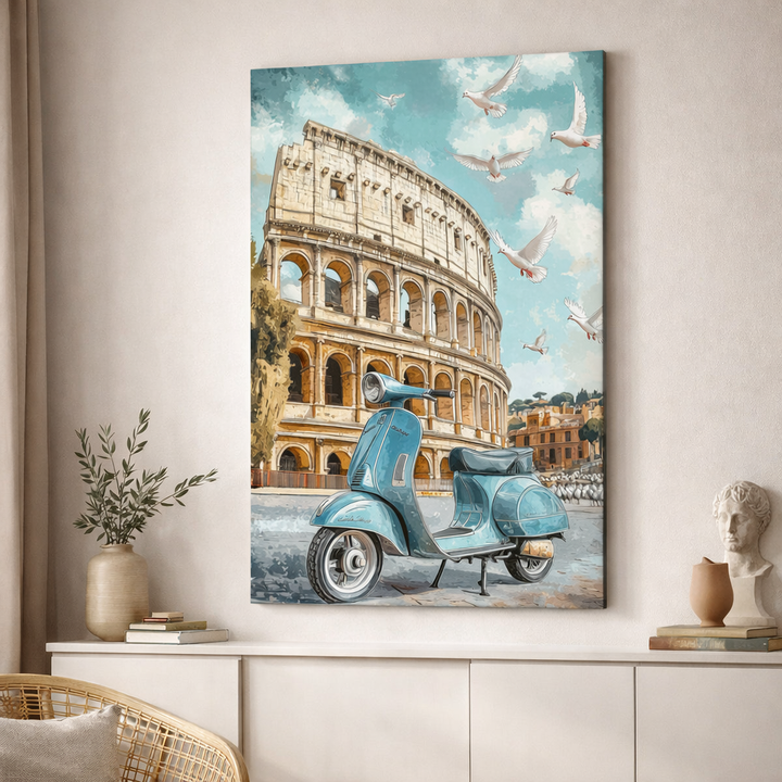 Rome Vespa Escape Canvas