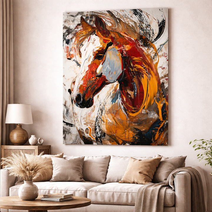 Abstract Horse Canvas Art